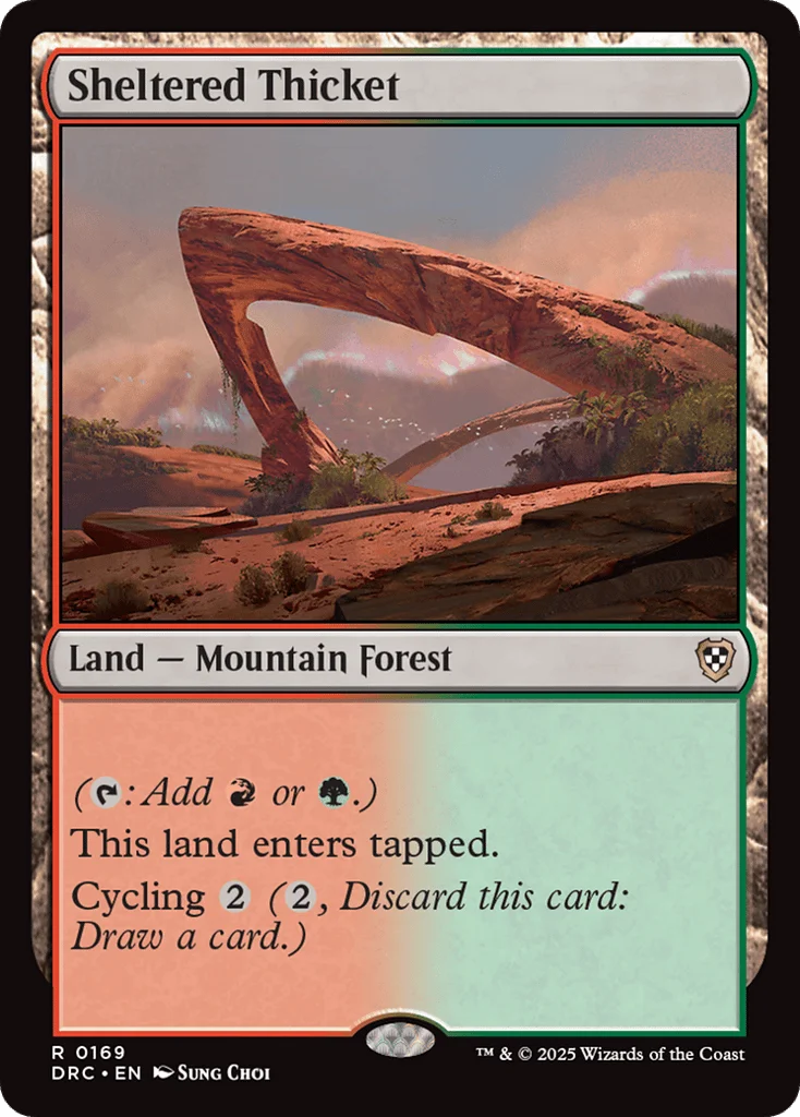 Sheltered Thicket · Aetherdrift Commander