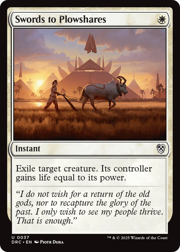 Swords to Plowshares · Aetherdrift Commander