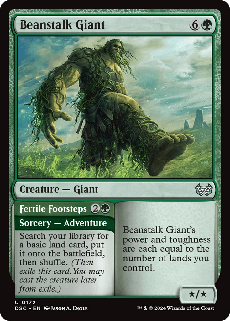 Beanstalk Giant // Fertile Footsteps · Duskmourn: House of Horror Commander