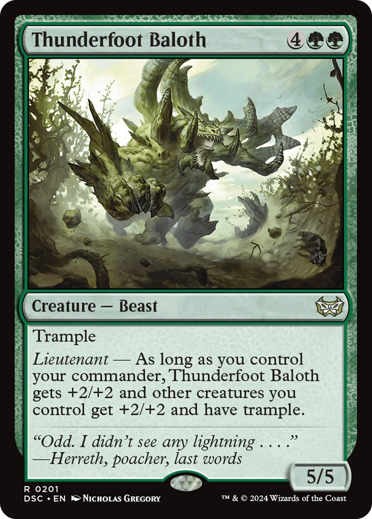 Thunderfoot Baloth · Duskmourn: House of Horror Commander