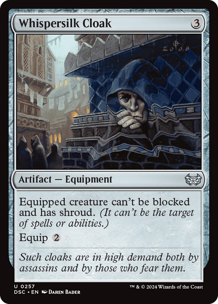 Whispersilk Cloak · Duskmourn: House of Horror Commander