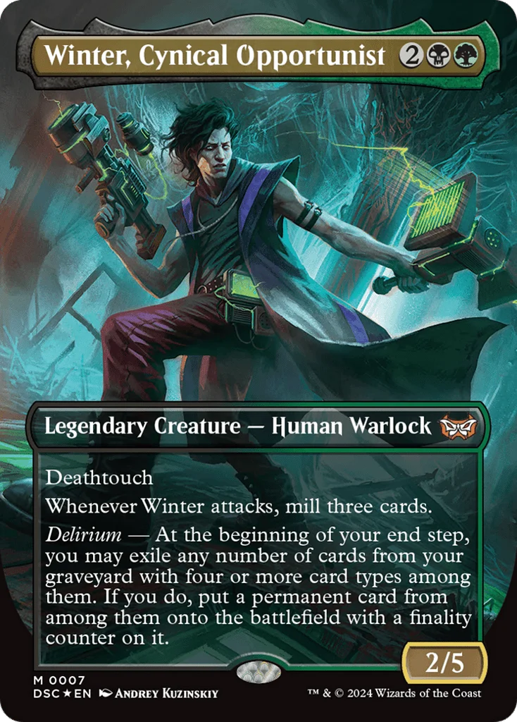 Winter, Cynical Opportunist · Duskmourn: House of Horror Commander