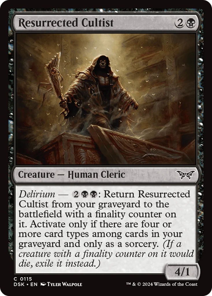 Resurrected Cultist · Duskmourn: House of Horror