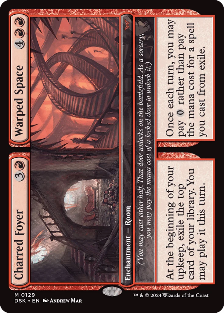Charred Foyer // Warped Space · Duskmourn: House of Horror