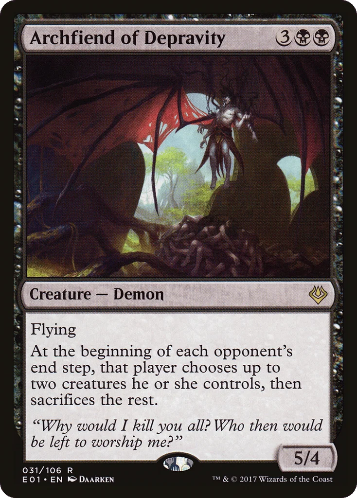 Archfiend of Depravity · Archenemy: Nicol Bolas