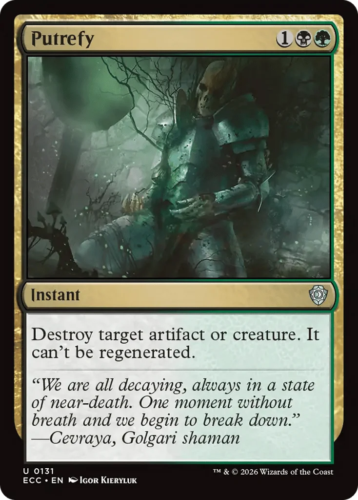 Putrefy · Lorwyn Eclipsed Commander