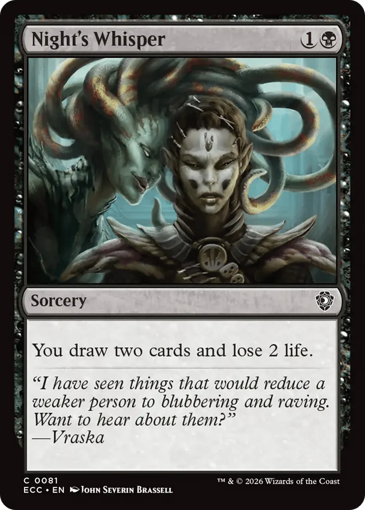 Night's Whisper · Lorwyn Eclipsed Commander