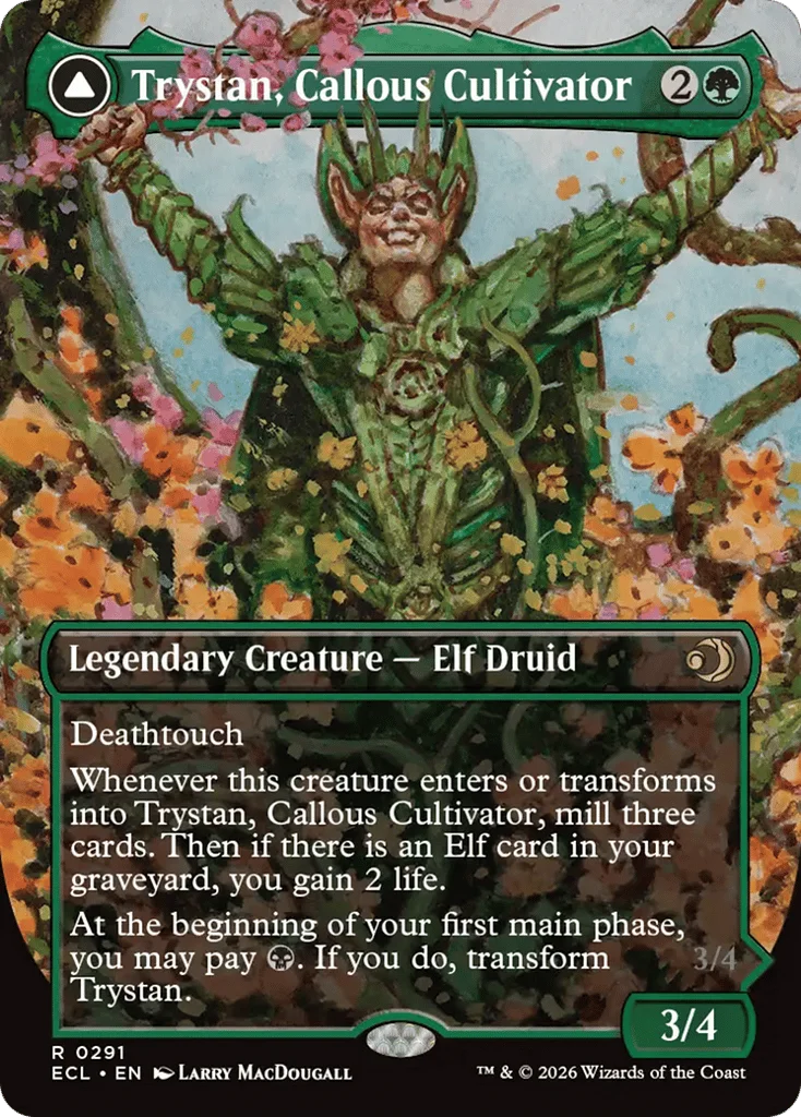 Trystan, Callous Cultivator // Trystan, Penitent Culler · Lorwyn Eclipsed