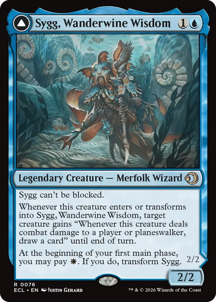 Sygg, Wanderwine Wisdom // Sygg, Wanderbrine Shield · Lorwyn Eclipsed