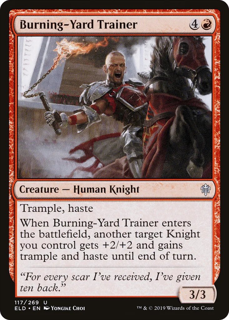 Burning-Yard Trainer · Throne of Eldraine