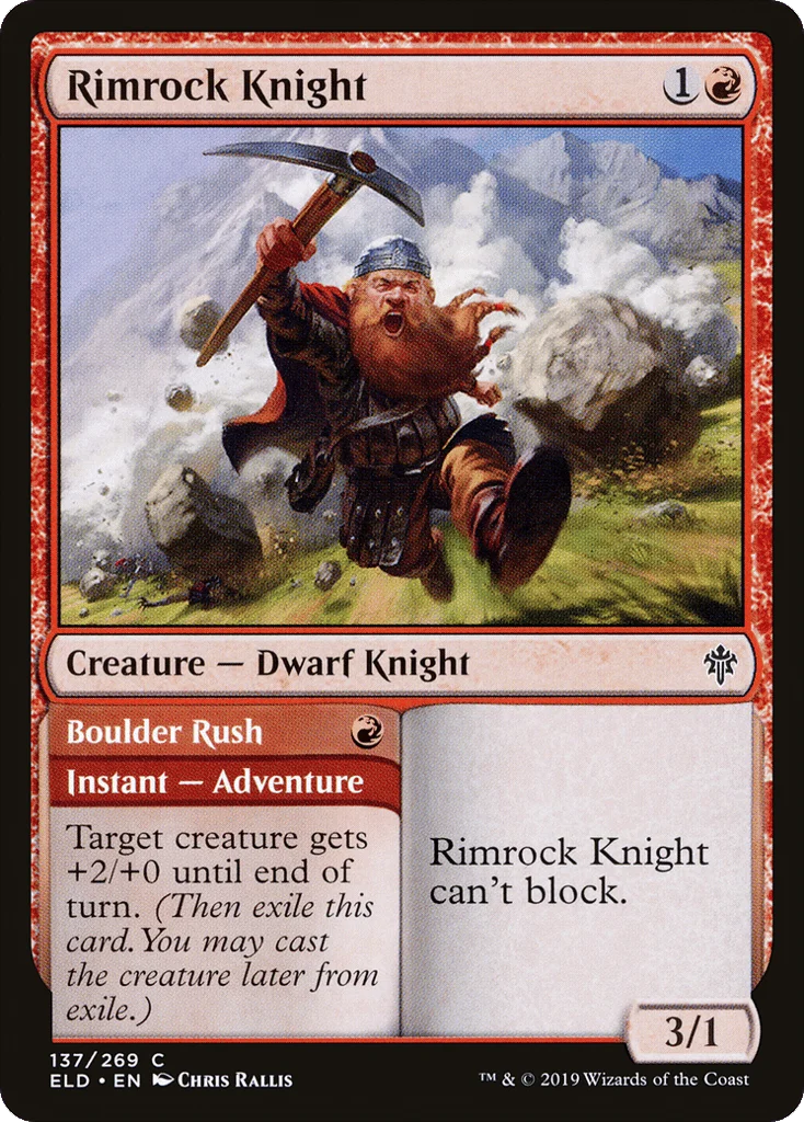 Rimrock Knight // Boulder Rush · Throne of Eldraine