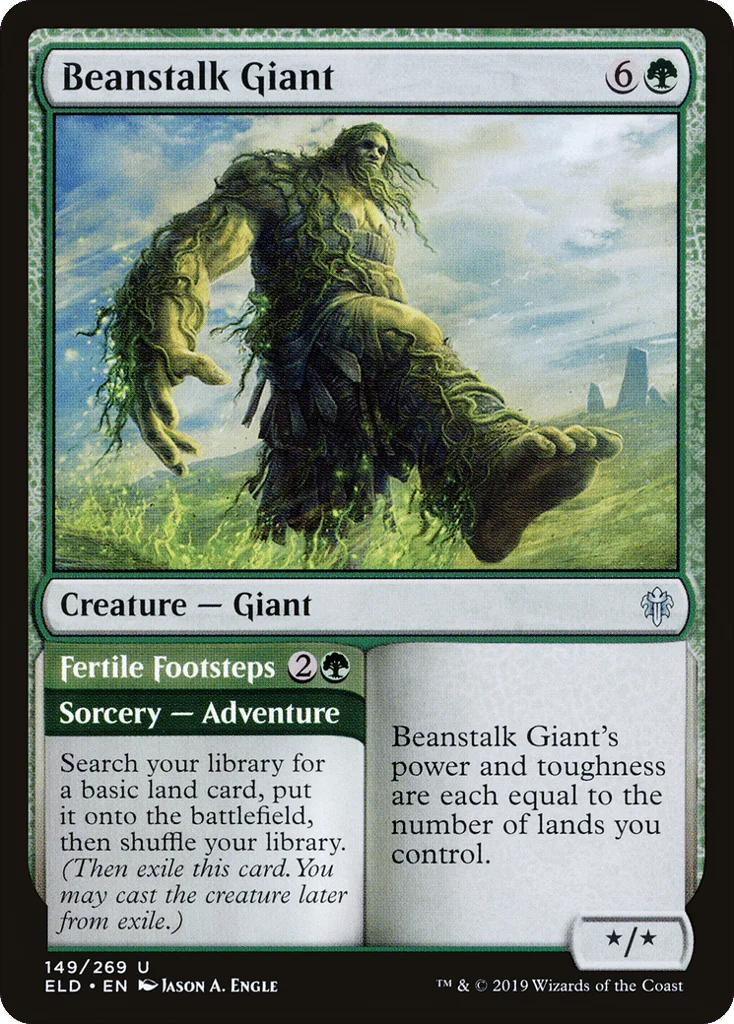 Beanstalk Giant // Fertile Footsteps · Throne of Eldraine