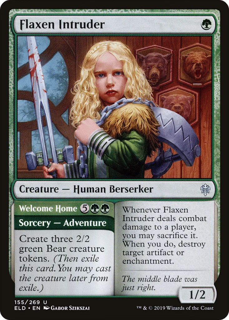 Flaxen Intruder // Welcome Home · Throne of Eldraine