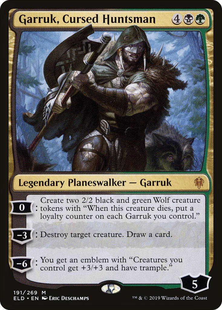 Garruk, Cursed Huntsman · Throne of Eldraine