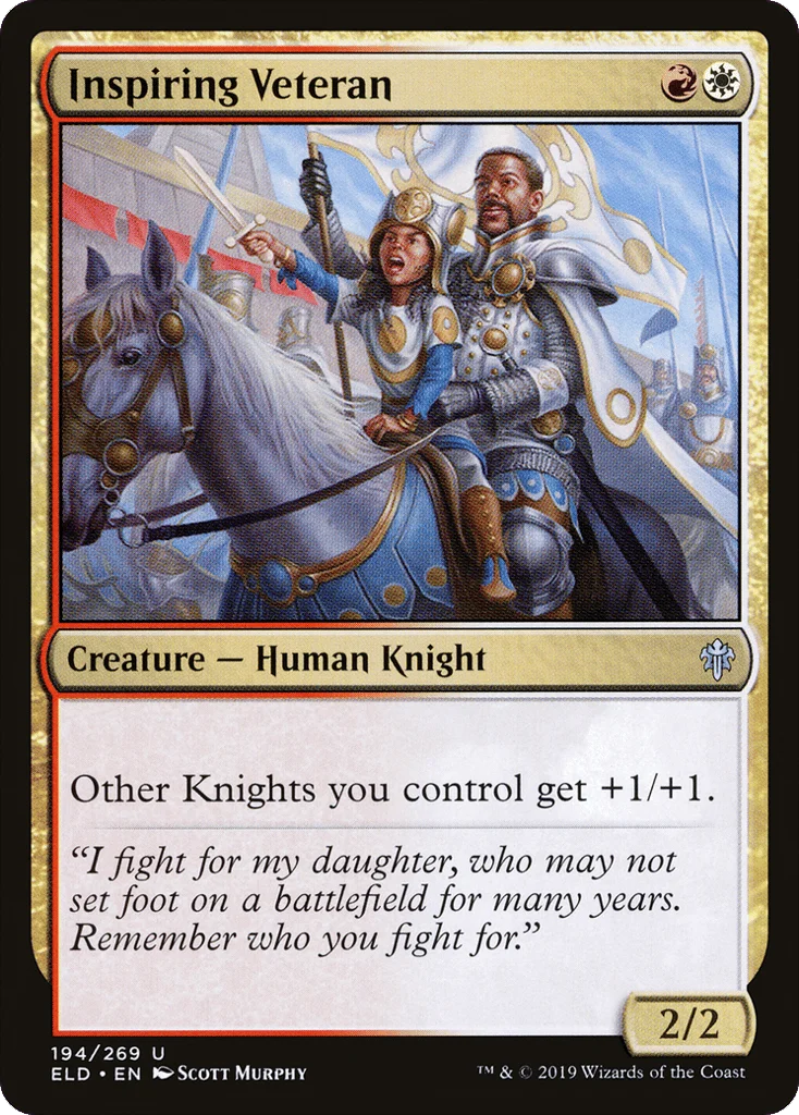 Inspiring Veteran · Throne of Eldraine