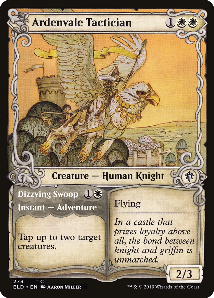 Ardenvale Tactician // Dizzying Swoop · Throne of Eldraine