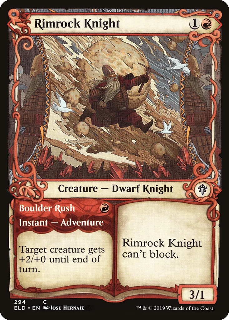 Rimrock Knight // Boulder Rush · Throne of Eldraine