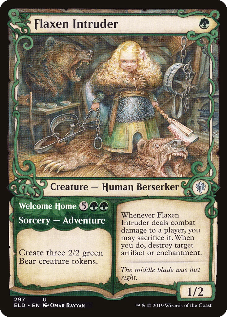 Flaxen Intruder // Welcome Home · Throne of Eldraine
