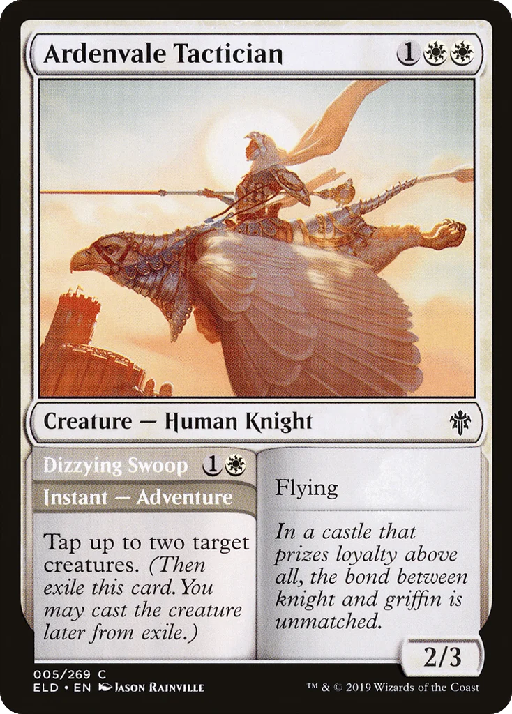 Ardenvale Tactician // Dizzying Swoop · Throne of Eldraine