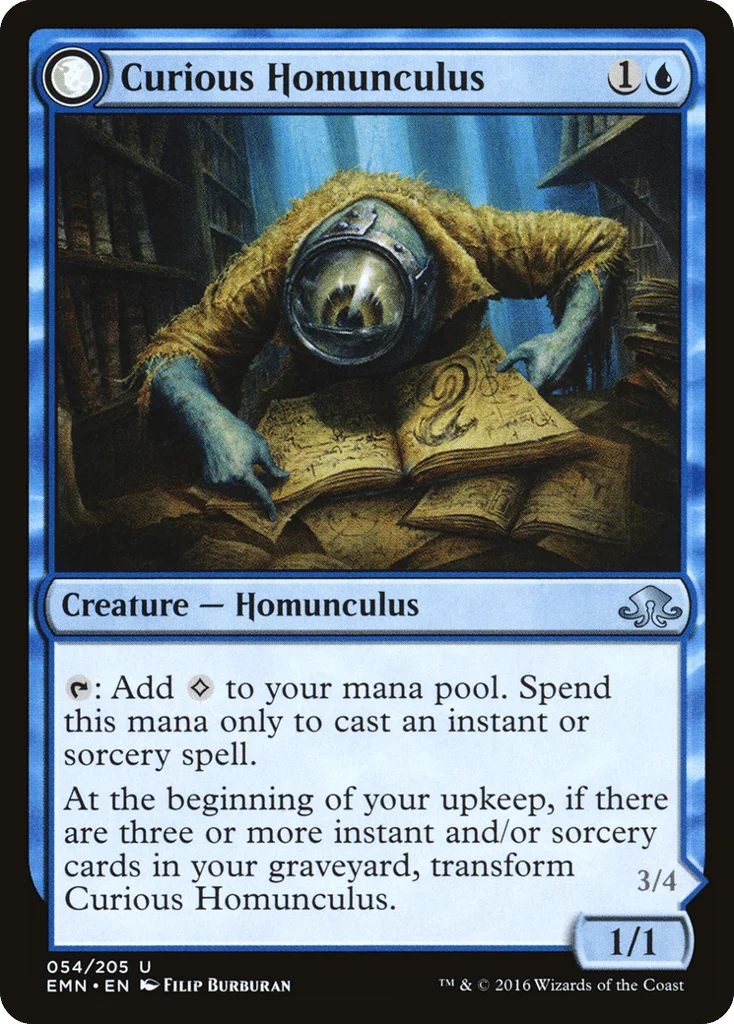 Curious Homunculus // Voracious Reader · Eldritch Moon