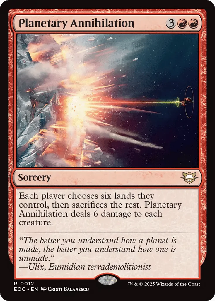 Planetary Annihilation · Edge of Eternities Commander