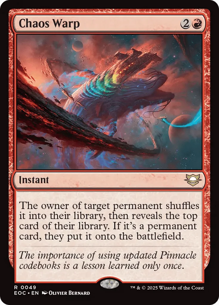 Chaos Warp · Edge of Eternities Commander