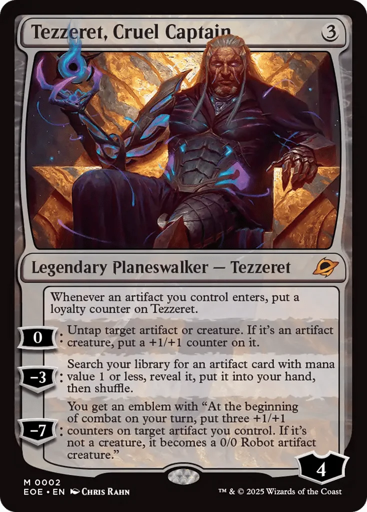 Tezzeret, Cruel Captain · Edge of Eternities