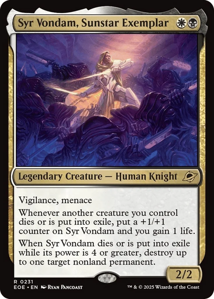 Syr Vondam, Sunstar Exemplar · Edge of Eternities