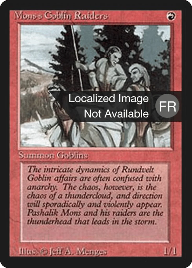 Mons's Goblin Raiders · Foreign Black Border