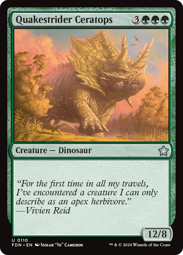 Quakestrider Ceratops · Foundations