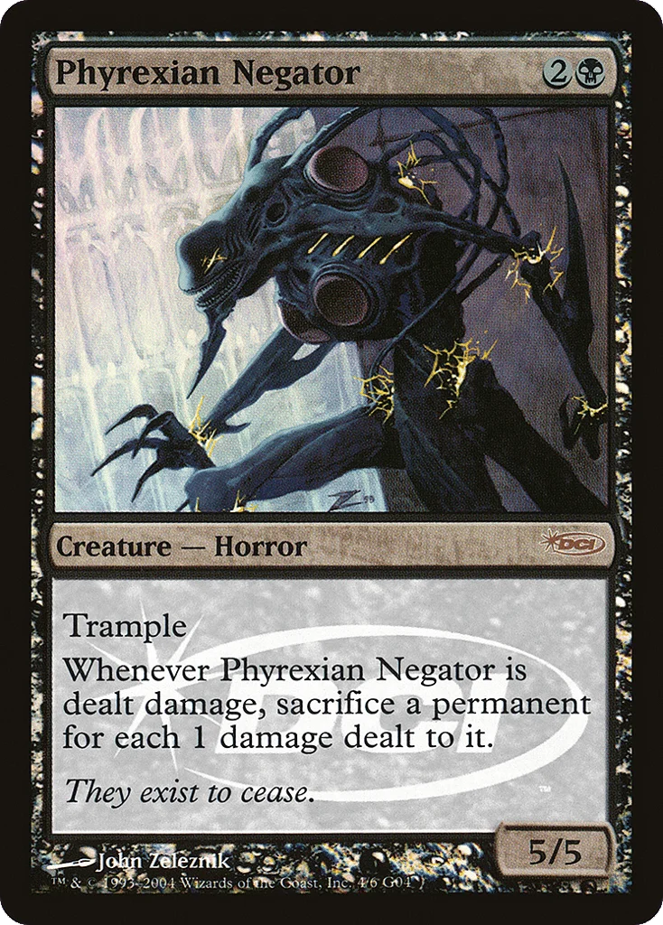 Phyrexian Negator · Judge Gift Cards 2004