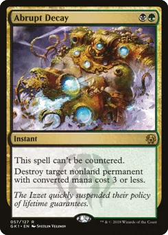 Abrupt Decay