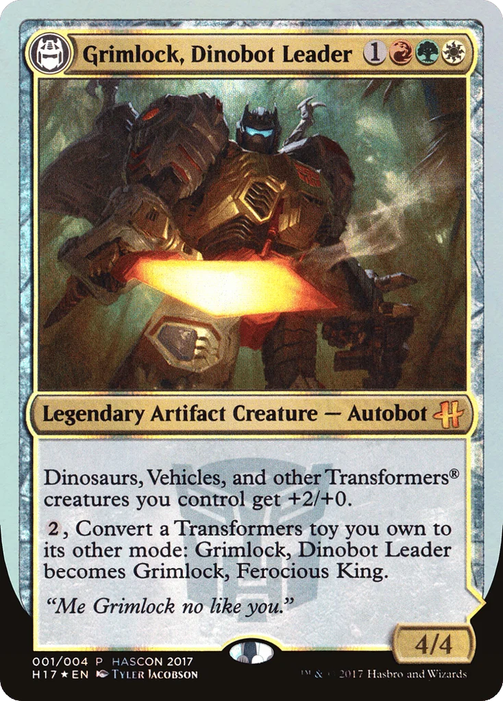 Grimlock, Dinobot Leader // Grimlock, Ferocious King · HasCon 2017