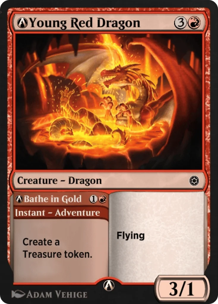 A-Young Red Dragon // A-Bathe in Gold · Alchemy Horizons: Baldur's Gate