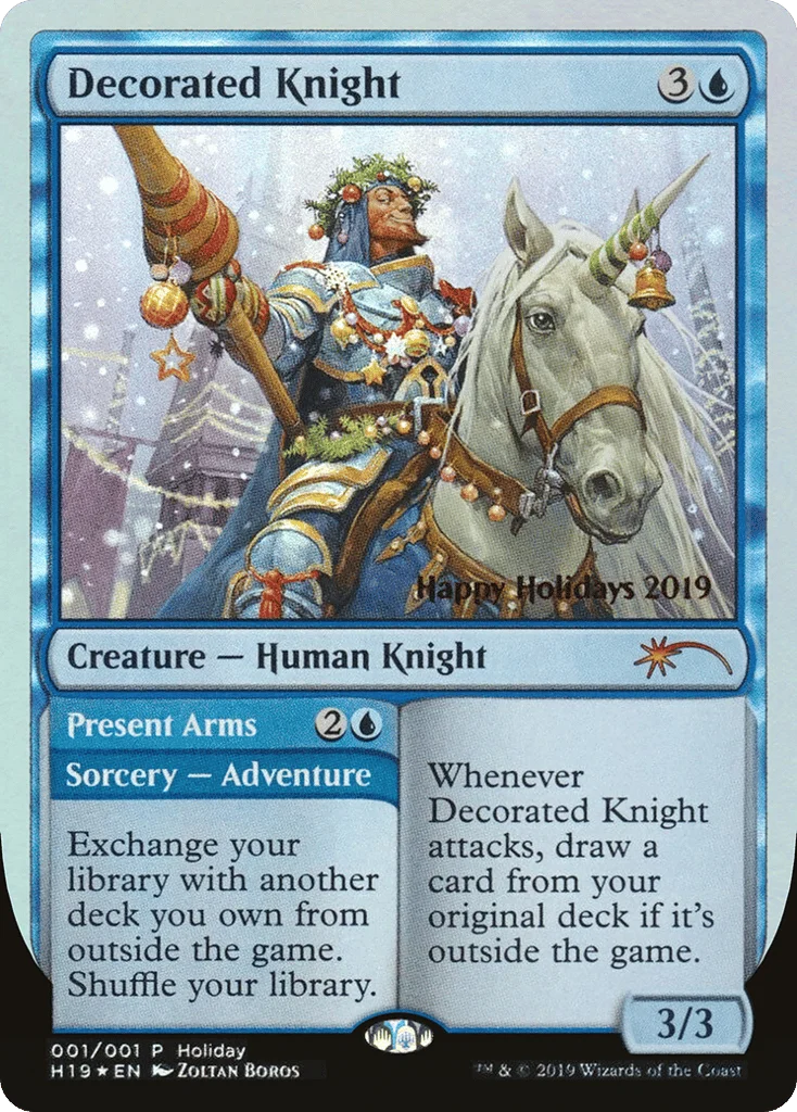 Decorated Knight // Present Arms · Happy Holidays