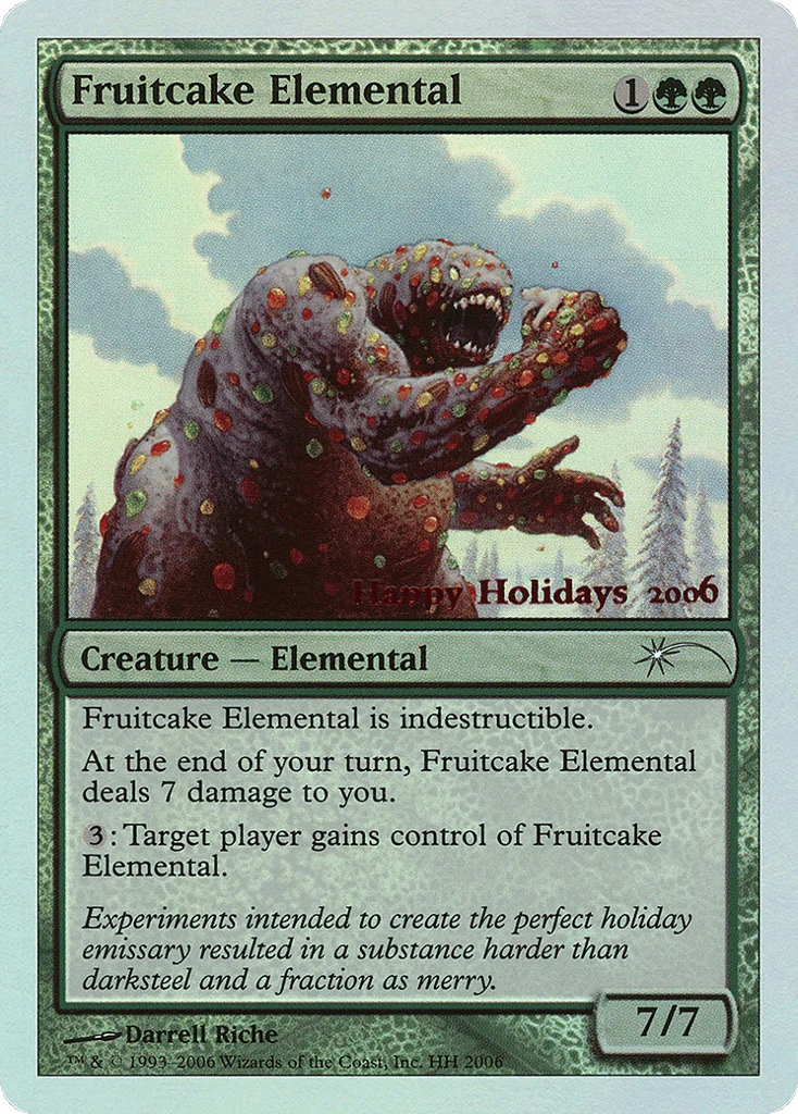 Fruitcake Elemental · Happy Holidays
