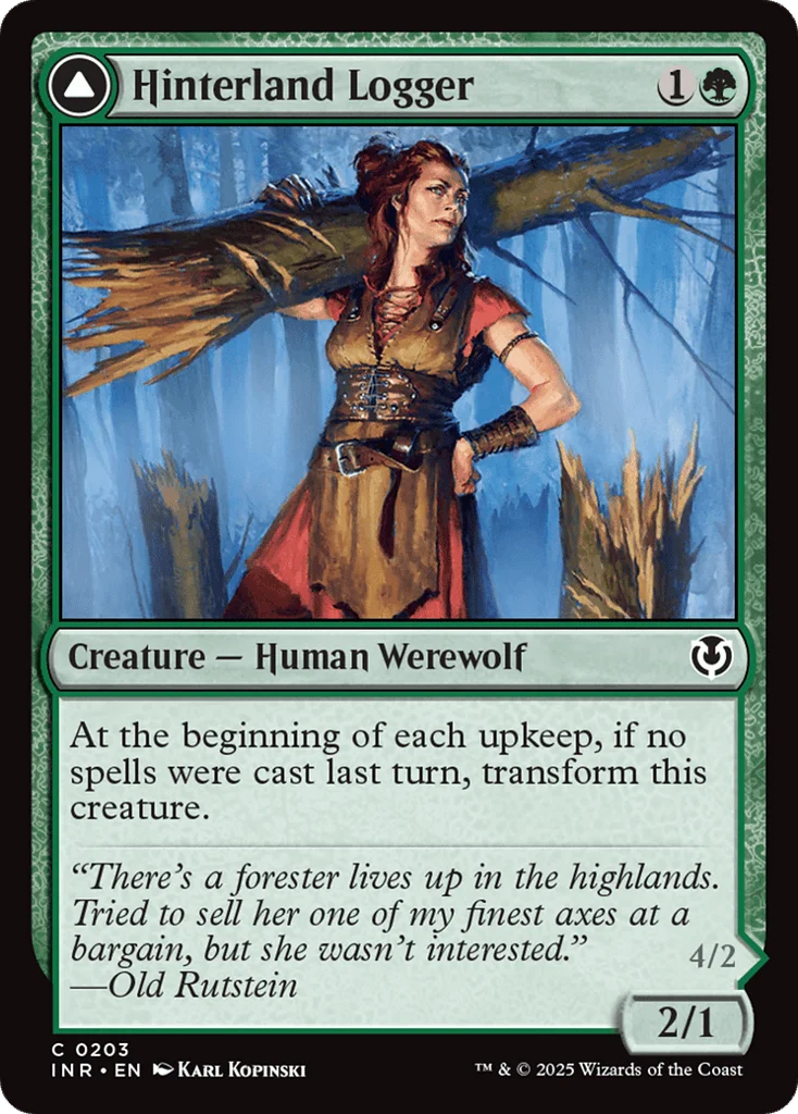 Hinterland Logger // Timber Shredder · Innistrad Remastered