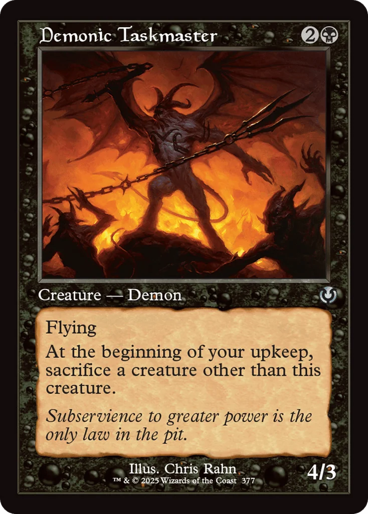 Demonic Taskmaster · Innistrad Remastered