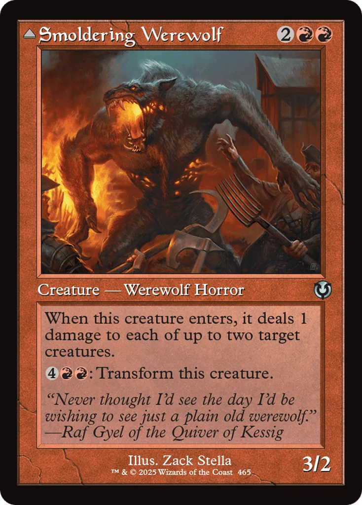 Smoldering Werewolf // Erupting Dreadwolf · Innistrad Remastered