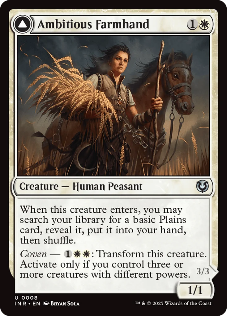 Ambitious Farmhand // Seasoned Cathar · Innistrad Remastered