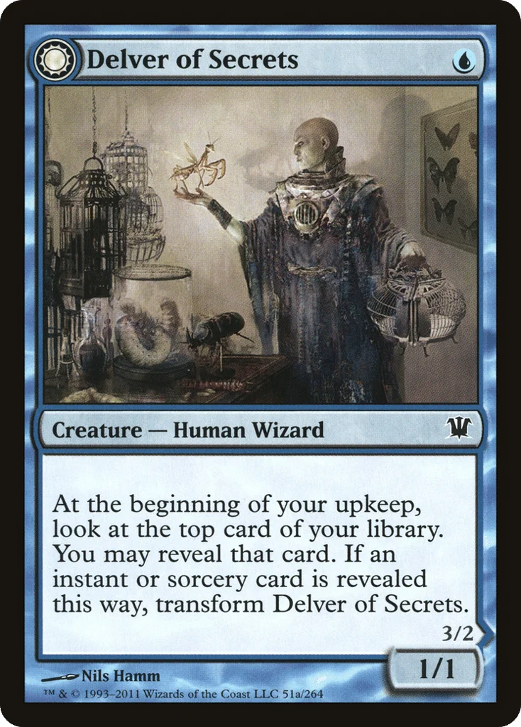 Delver of Secrets // Insectile Aberration · Innistrad