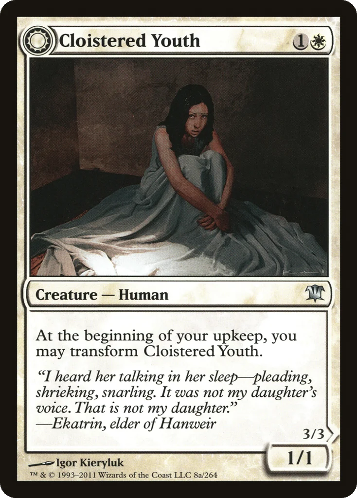 Cloistered Youth // Unholy Fiend · Innistrad