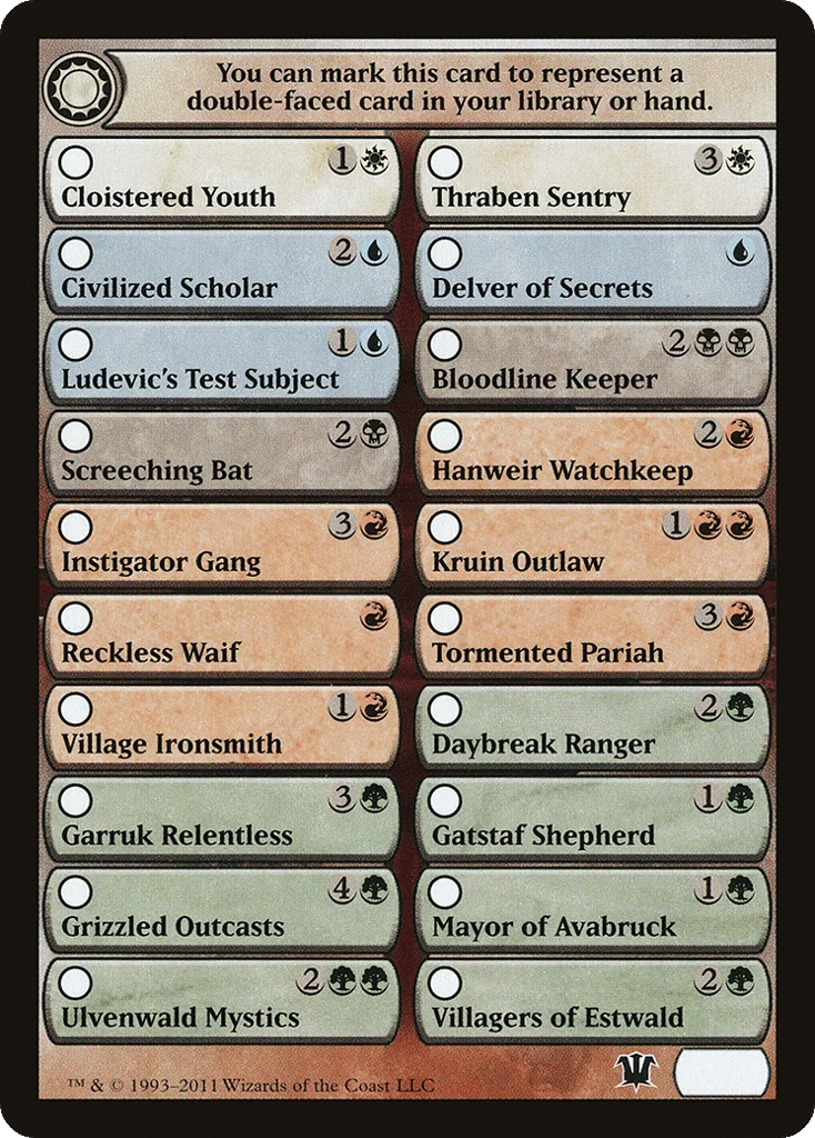 Innistrad Checklist · Innistrad