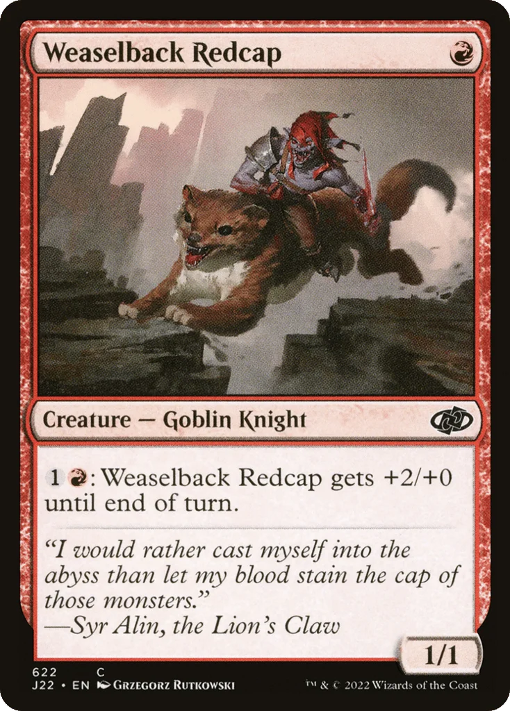 Weaselback Redcap · Jumpstart 2022