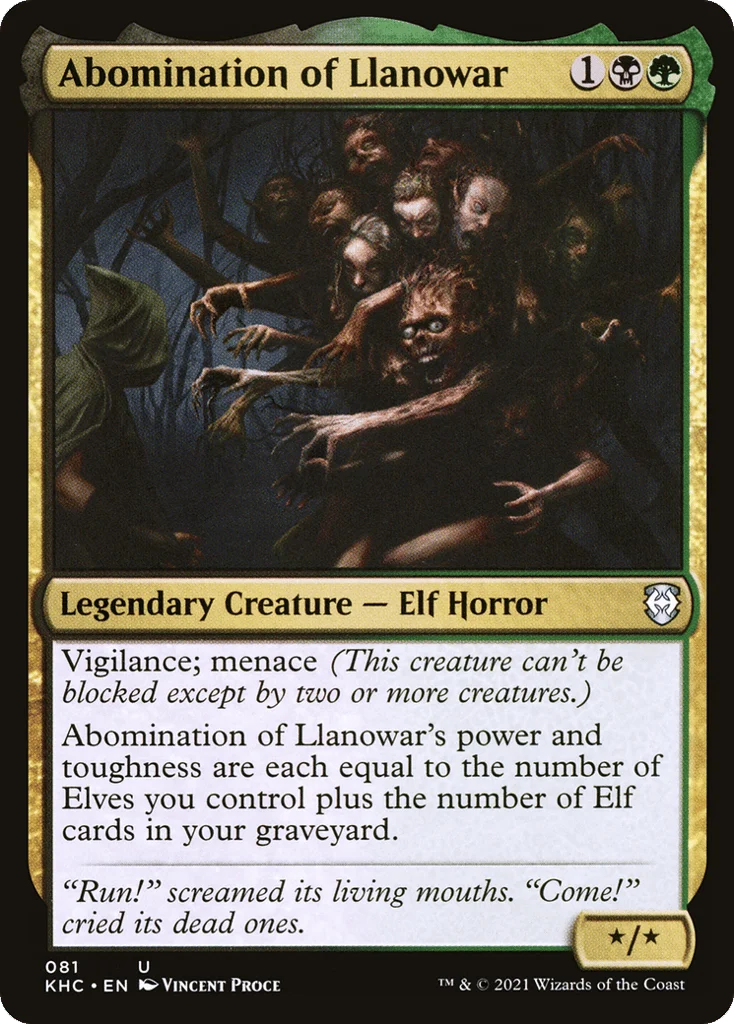 Abomination of Llanowar · Kaldheim Commander