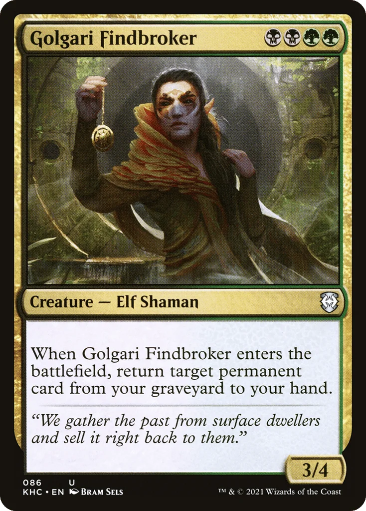 Golgari Findbroker · Kaldheim Commander