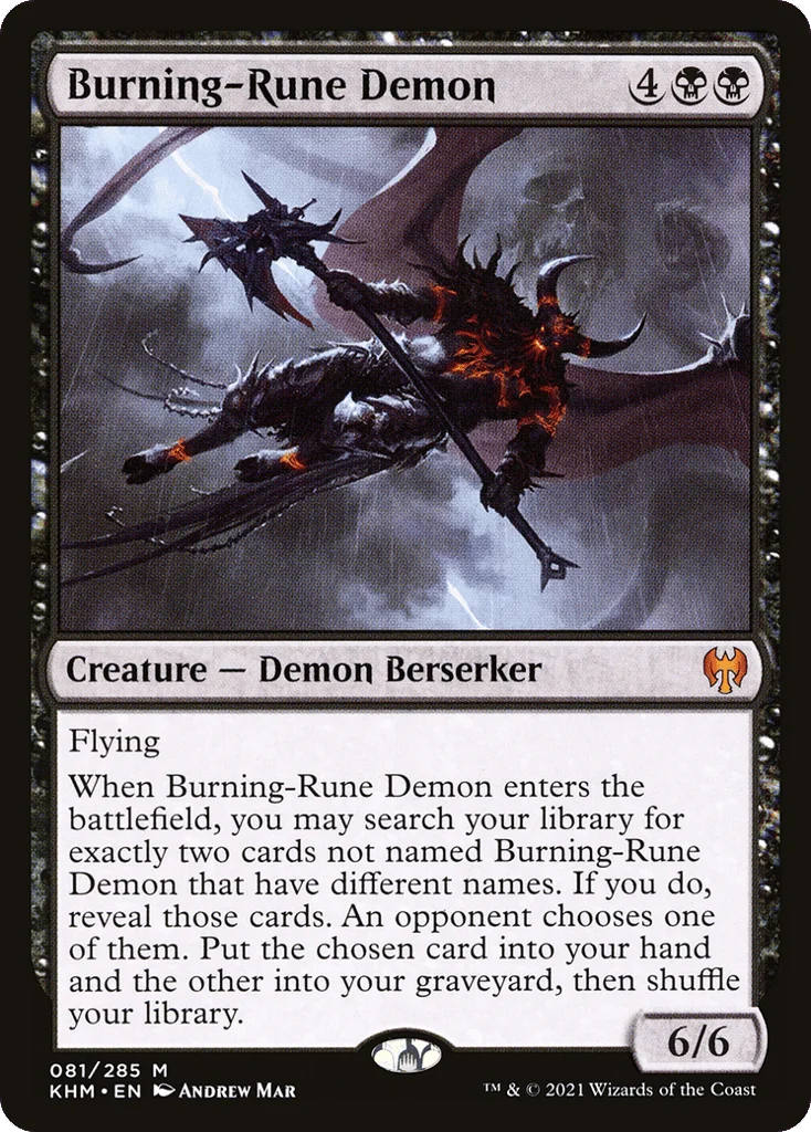 Burning-Rune Demon · Kaldheim