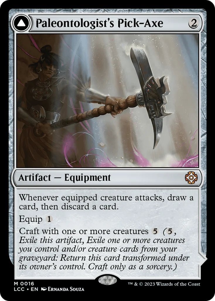 Paleontologist's Pick-Axe // Dinosaur Headdress · The Lost Caverns of Ixalan Commander