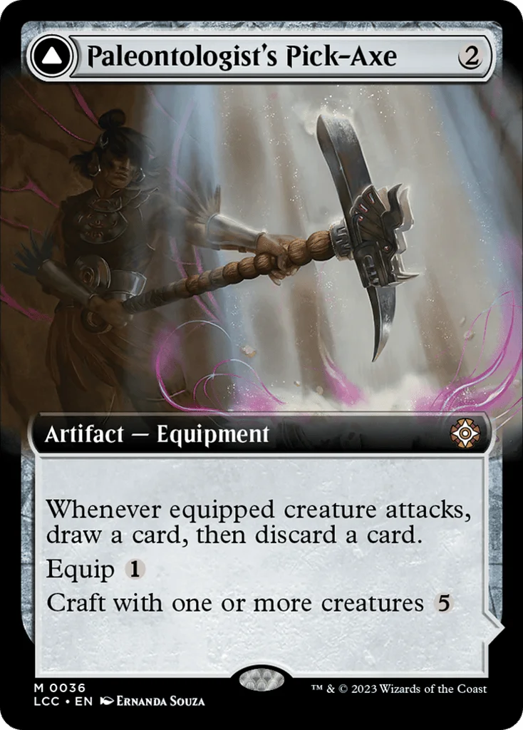 Paleontologist's Pick-Axe // Dinosaur Headdress · The Lost Caverns of Ixalan Commander