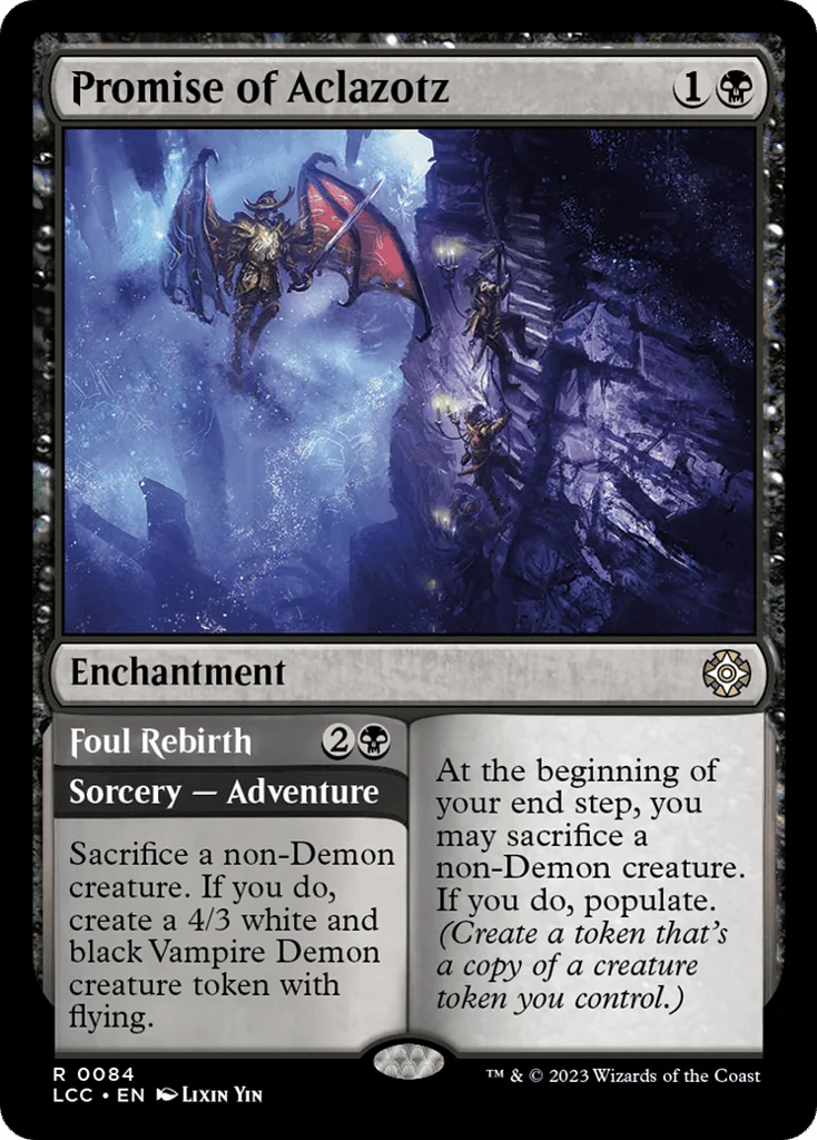 Promise of Aclazotz // Foul Rebirth · The Lost Caverns of Ixalan Commander